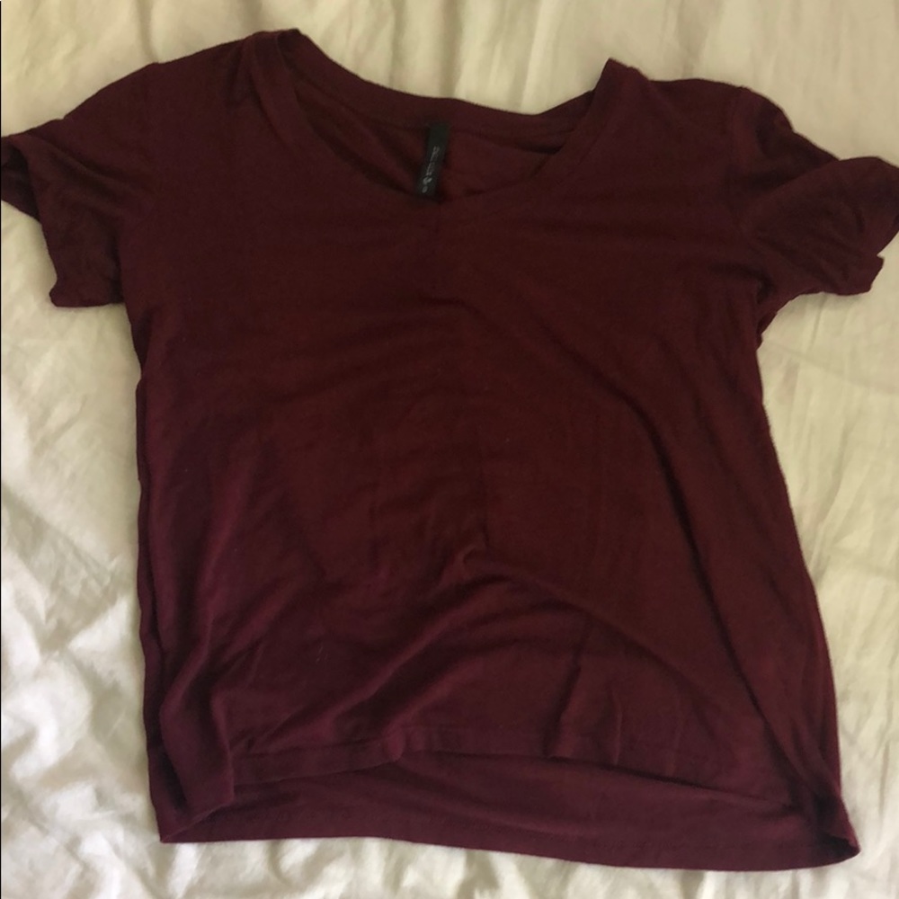 Maroon V neck